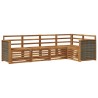 Ensemble de canapé d'angle 4 pcs Naturel Bois d'Acacia Massif 649080649080