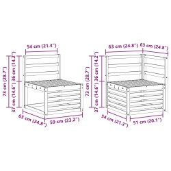 Ensemble de canapé d'angle 4 pcs Naturel Bois d'Acacia Massif 649080649080