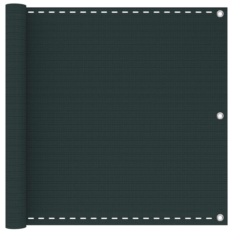Écran de balcon Vert foncé 90 x 700 cm HDPE et Aluminium 649082649082