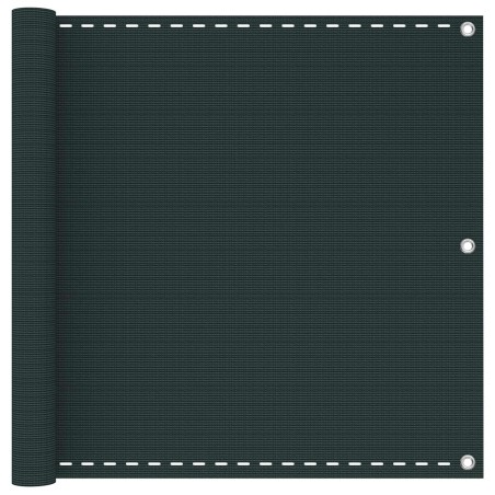 Écran de balcon Vert foncé 90 x 700 cm HDPE et Aluminium 649082649082