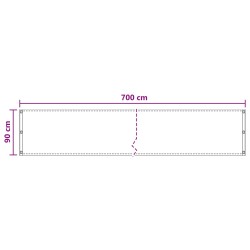 Écran de balcon Vert foncé 90 x 700 cm HDPE et Aluminium 649082649082