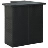 Ensemble de bar de jardin 4 pcs et coussins Résine tressée Noir 649083649083