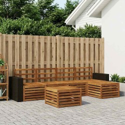 Ensemble de canapés d'extérieur 6 pcs Naturel 649096649096