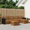 Ensemble de canapés d'extérieur 6 pcs Naturel 649096649096