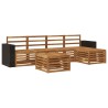 Ensemble de canapés d'extérieur 6 pcs Naturel 649096649096