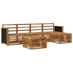 Ensemble de canapés d'extérieur 6 pcs Naturel 649098649098