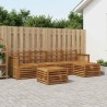 Ensemble de canapés d'extérieur 6 pcs Naturel 649101649101