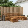 Ensemble de canapés d'extérieur 6 pcs Naturel 649104649104