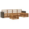 Ensemble de canapés d'extérieur 6 pcs Naturel 649104649104