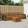Ensemble de canapés d'extérieur 5 pcs Naturel 649111649111