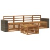 Ensemble de canapés d'extérieur 5 pcs Naturel 649111649111