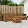 Ensemble de canapés d'extérieur 5 pcs Naturel 649116649116