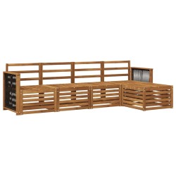 Ensemble de canapés d'extérieur 5 pcs Naturel 649117649117