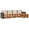 Ensemble de canapés d'extérieur 5 pcs Naturel 649118649118