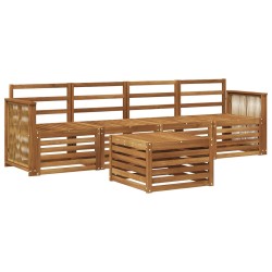 Ensemble de canapés d'extérieur 5 pcs Naturel 649122649122