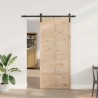 Porte coulissante Naturel 80 x 208 cm Bois de pin massif 649137649137