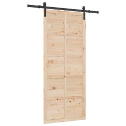 Porte coulissante Naturel 80 x 208 cm Bois de pin massif 649137649137