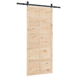 Porte coulissante Naturel 80 x 208 cm Bois de pin massif 649137649137