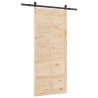 Porte coulissante Naturel 80 x 208 cm Bois de pin massif 649137649137