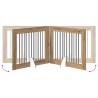 Porte de chien pliable avec supports 4 pcs Chêne artisanal 649147649147