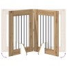 Porte de chien pliable avec supports 4 pcs Chêne artisanal 649149649149