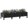 Jardinière avec Roues Noir 120 x 40 x 29 cm PP 649151649151