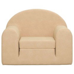 Canapé-lit pour enfants crème peluche douce 649152649152