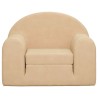 Canapé-lit pour enfants crème peluche douce 649152649152