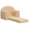 Canapé-lit pour enfants crème peluche douce 649152649152