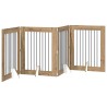 Porte de chien pliable avec supports 4 pcs Chêne artisanal 649156649156