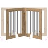 Porte de chien pliable avec supports 4 pcs Chêne artisanal 649156649156