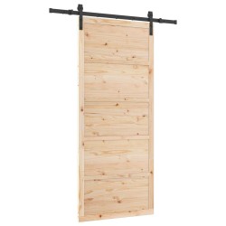 Porte coulissante Naturel 80 x 208 cm Bois de pin massif 649165649165