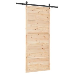 Porte coulissante Naturel 80 x 208 cm Bois de pin massif 649165649165