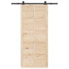 Porte coulissante Naturel 80 x 208 cm Bois de pin massif 649166649166