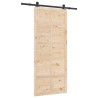 Porte coulissante Naturel 80 x 208 cm Bois de pin massif 649166649166
