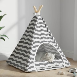 Teepee pour animaux de compagnie avec coussin 50 x 50 x 60 cm 649169649169