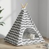 Teepee pour animaux de compagnie avec coussin 50 x 50 x 60 cm 649169649169