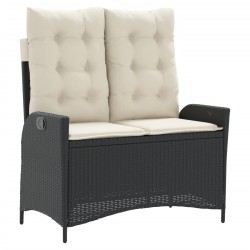 Ensemble à manger de jardin 4 pcs avec coussins noir 649172649172
