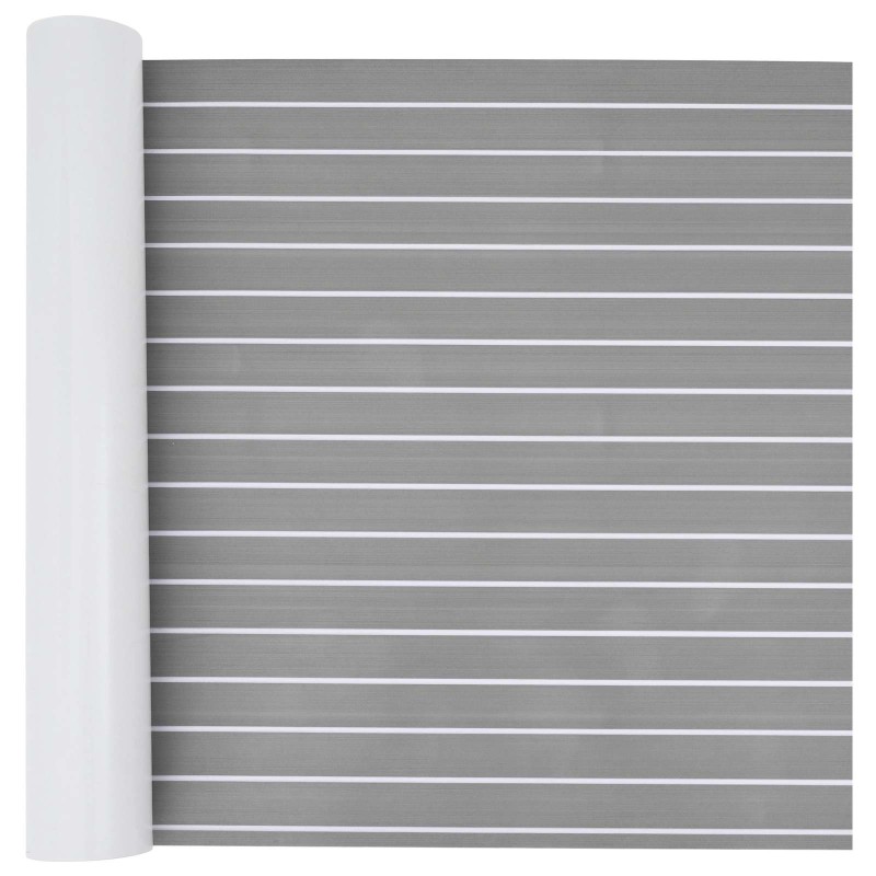 Tapis de bateau Rayé Gris clair et blanc 240 x 90 cm EVA 649182649182