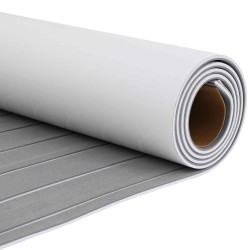 Tapis de bateau Rayé Gris clair et blanc 240 x 90 cm EVA 649182649182