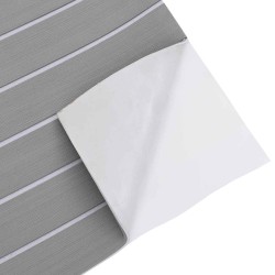 Tapis de bateau Rayé Gris clair et blanc 240 x 90 cm EVA 649182649182