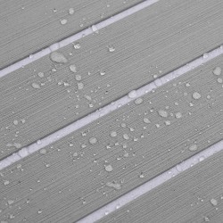 Tapis de bateau Rayé Gris clair et blanc 240 x 90 cm EVA 649182649182