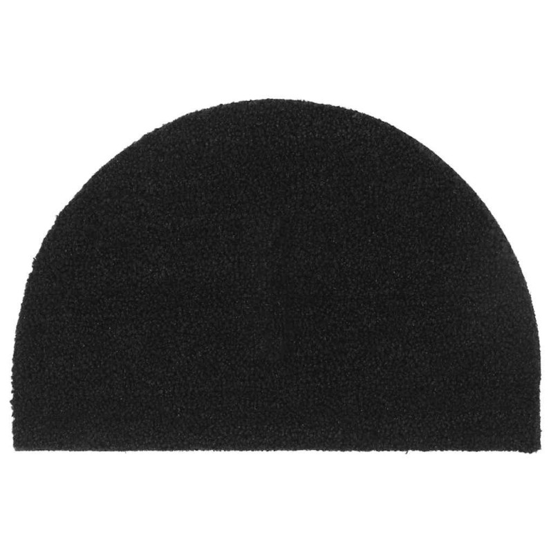 Tapis de porte noir demi-rond 40x60 cm fibre de coco touffeté 649183649183