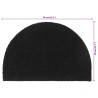 Tapis de porte noir demi-rond 40x60 cm fibre de coco touffeté 649183649183