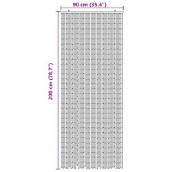 Rideau de porte anti-insectes multicolore 90 x 200 cm Bambou 649194649194