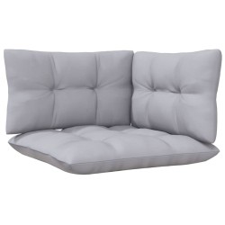 Salon de jardin 6 pcs avec coussins gris Bois de pin massif 649201649201