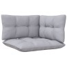 Salon de jardin 6 pcs avec coussins gris Bois de pin massif 649201649201