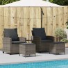 Ensemble de canapé de jardin 4 pcs avec coussins gris résine tressée 649215649215