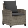 Ensemble de canapé de jardin 4 pcs avec coussins gris résine tressée 649215649215
