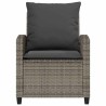 Ensemble de canapé de jardin 4 pcs avec coussins gris résine tressée 649215649215